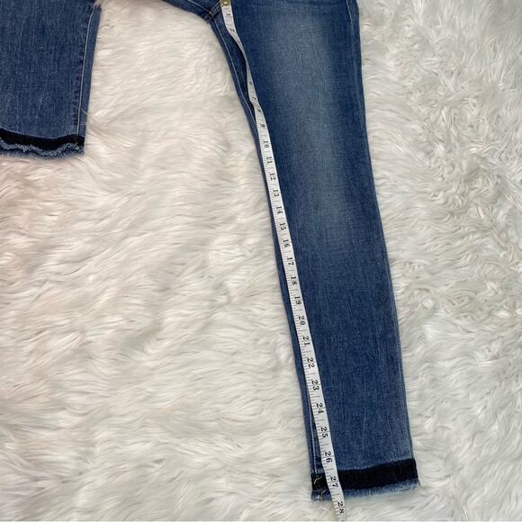 FRAME DENIM Le High Rise Skinny Jeans Langstone Raw Shade Hem Size 25 #LHSKSH133 - Picture 5 of 11